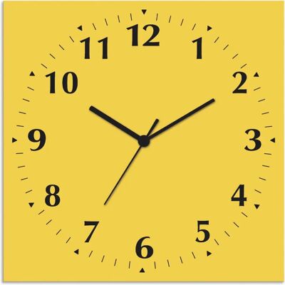 ARTland - Uni Trendfarben - Gelb - 30x30x0,3 cm - Wanduhr ARTland - Uni Trendfarben - Gelb - 30x30x0,3 cm - Wanduhr