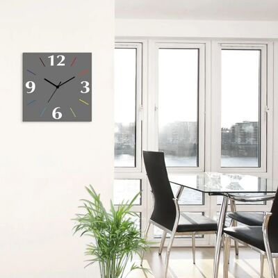 ARTland - Uni Trendfarben - 30 cm x 30 cm - 0,3 cm - Wall clock ARTland - Uni Trendfarben - 30 cm x 30 cm - 0,3 cm - Wall clock