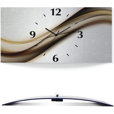 ARTLAND - Welle - 50 cm x 25 cm x 0,3 cm - Braun - Wall Clock ARTLAND - Welle - 50 cm x 25 cm x 0,3 cm - Braun - Wall Clock