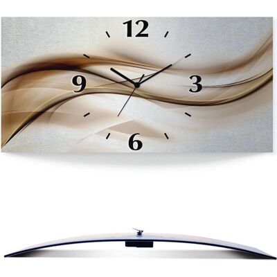 ARTLAND Braune abstrakte Welle Wanduhr - Wanduhren ARTLAND Braune abstrakte Welle Wanduhr - Wanduhren