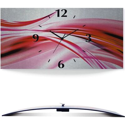ARTLAND Rosa Abstrakt - 3D Wanduhr - 50x25 cm ARTLAND Rosa Abstrakt - 3D Wanduhr - 50x25 cm