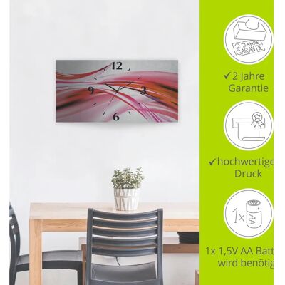 ARTLAND Pink 3D Wanduhr - Abstrakt ARTLAND Pink 3D Wanduhr - Abstrakt