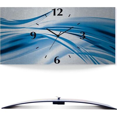 ARTLAND Abstrakte Welle Wanduhr - 3D gebogen blau - Wanduhren ARTLAND Abstrakte Welle Wanduhr - 3D gebogen blau - Wanduhren