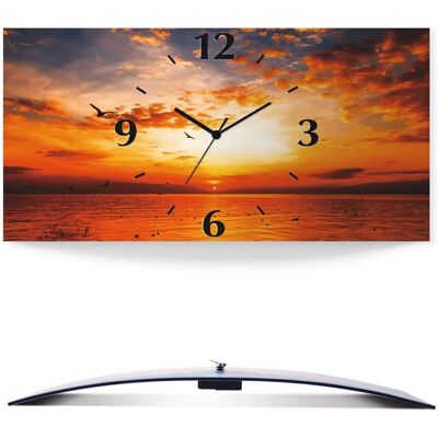 ARTLAND Sonnenuntergang am Strand 3D Wanduhr - Wand Clock ARTLAND Sonnenuntergang am Strand 3D Wanduhr - Wand Clock