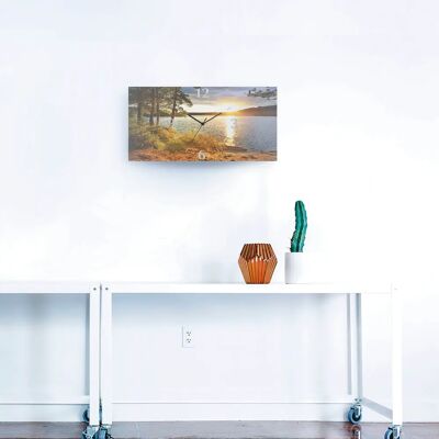 ARTLAND - Sonnenuntergang über See Algonquin Park - 60 cm x 30 cm x 0,3 cm - Quarzuhr - Wanduhr ARTLAND - Sonnenuntergang über See Algonquin Park - 60 cm x 30 cm x 0,3 cm - Quarzuhr - Wanduhr