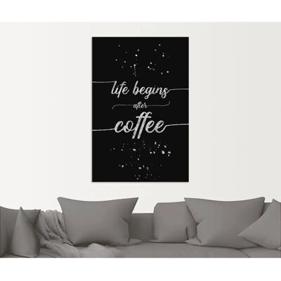 ARTLAND - Leben beginnt nach dem Kaffee - 20x30 cm - Wall art ARTLAND - Leben beginnt nach dem Kaffee - 20x30 cm - Wall art
