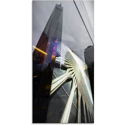 ARTLAND One World Trade Center Glasbild - Blau ARTLAND One World Trade Center Glasbild - Blau