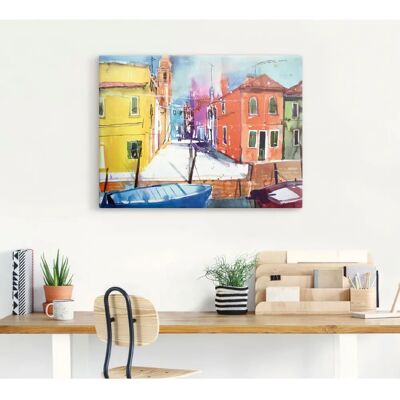ARTLAND Venedig Burano Fondamenta del Pizzo Leinwandbild - Wandkunst ARTLAND Venedig Burano Fondamenta del Pizzo Leinwandbild - Wandkunst
