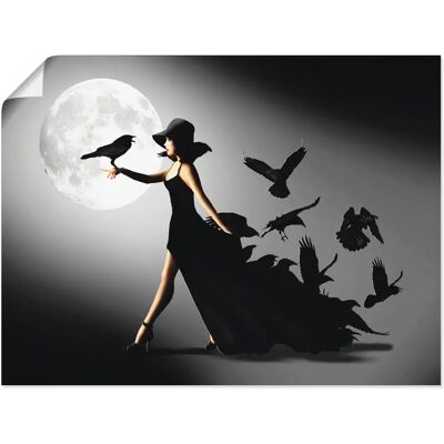 ARTLAND - Die Frau mit den Raben - Wall art ARTLAND - Die Frau mit den Raben - Wall art