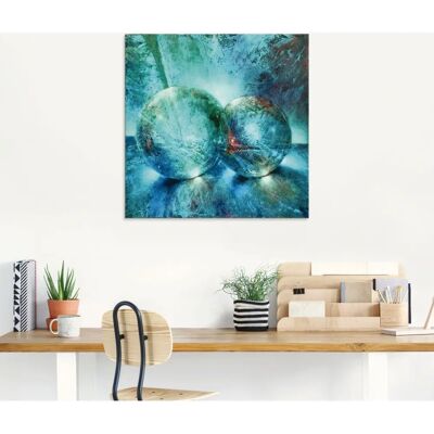 ARTLAND Blaue Murmeln Kunst - Glasbild ARTLAND Blaue Murmeln Kunst - Glasbild
