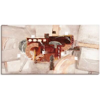 ARTLAND Abstrakte Kreise Wandbild - 150x75cm - Braun ARTLAND Abstrakte Kreise Wandbild - 150x75cm - Braun