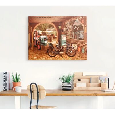 ARTLAND - Werkstatt mit Traktor und Motorrad - Wandbild ARTLAND - Werkstatt mit Traktor und Motorrad - Wandbild
