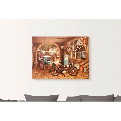 ARTLAND Werkstatt mit Traktor und Motorrad Wandbild ARTLAND Werkstatt mit Traktor und Motorrad Wandbild