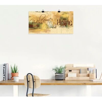 ARTLAND - Willkommen in unserem Zuhause - 40 cm x 20 cm - Alu-Dibond - Wandbild ARTLAND - Willkommen in unserem Zuhause - 40 cm x 20 cm - Alu-Dibond - Wandbild