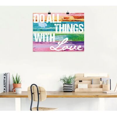 ARTland - Tu alles mit Liebe - 60x45 cm - Alu-Dibond - Wall art ARTland - Tu alles mit Liebe - 60x45 cm - Alu-Dibond - Wall art