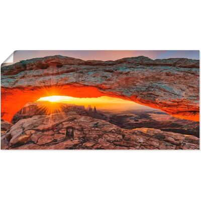 ARTLAND - Iconic Mesa Arch - 40x20 cm - rot - Wall Art ARTLAND - Iconic Mesa Arch - 40x20 cm - rot - Wall Art