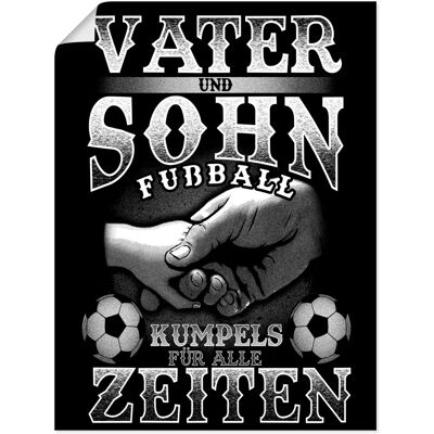 ARTLAND - Vater und Sohn Fußball Kumpels - 60x80 - Wandbild ARTLAND - Vater und Sohn Fußball Kumpels - 60x80 - Wandbild