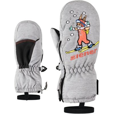 Ziener Kleinkinder LE Zip-OffO Mitten - Light Melange - Coral - Kinder Winterhandschuh Ziener Kleinkinder LE Zip-OffO Mitten - Light Melange - Coral - Kinder Winterhandschuh