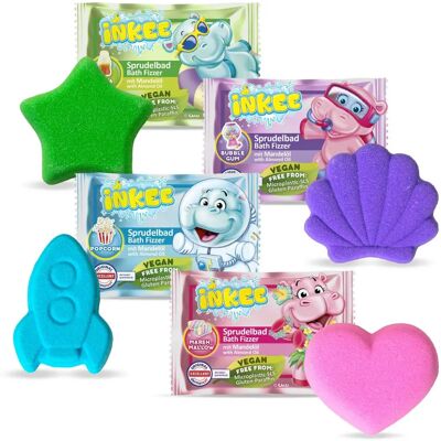 INKEE - Fizzer Mix 20g - Almond oil - Assortment - Bath bomb - Publicité INKEE - Fizzer Mix 20g - Almond oil - Assortment - Bath bomb - Publicité