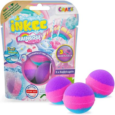 Craze INKEE Rainbow Πάκετο Μπάλες για το μπάνιο - 3 τμχ Craze INKEE Rainbow Πάκετο Μπάλες για το μπάνιο - 3 τμχ