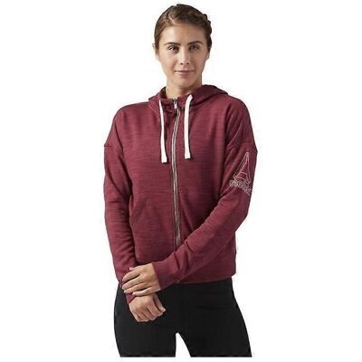 Reebok Elements Full Zip Hoodie - Dam - Burgundy - Hela året - S Reebok Elements Full Zip Hoodie - Dam - Burgundy - Hela året - S
