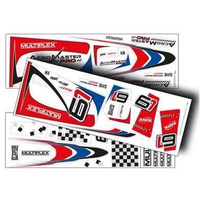 Multiplex AcroMaster PRO Blau Rot Dekorbogen - RC Flugzeug Zubehör Multiplex AcroMaster PRO Blau Rot Dekorbogen - RC Flugzeug Zubehör