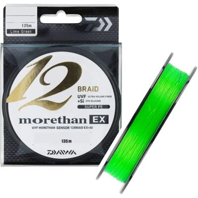 Daiwa Lime Green 135m Morethan 12 Braid - Ligne de Pêche - Publicité Daiwa Lime Green 135m Morethan 12 Braid - Ligne de Pêche - Publicité