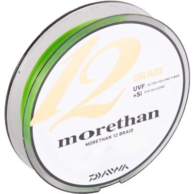 Daiwa Morethan 12 Braid Lime Green - Ligne tressée de pêche - Publicité Daiwa Morethan 12 Braid Lime Green - Ligne tressée de pêche - Publicité