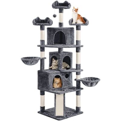 Árbol Rascador para Gatos Yaheetech Torre Multi-nivel para 1-3 Gatos Medianos Árbol Rascador para Gatos Yaheetech Torre Multi-nivel para 1-3 Gatos Medianos