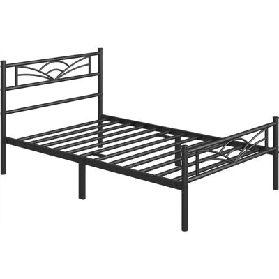 Struttura letto in metallo Yaheetech - 90x200cm - Nero - Telaio Struttura letto in metallo Yaheetech - 90x200cm - Nero - Telaio