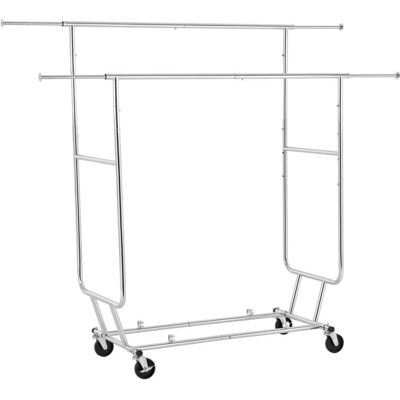 Perchero de Pie con Ruedas Cromado - Soporte para Ropa Perchero de Pie con Ruedas Cromado - Soporte para Ropa