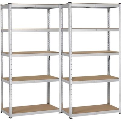 YAHEETECH 2 Estanterías Metálicas - Almacenamiento Garage - Plata YAHEETECH 2 Estanterías Metálicas - Almacenamiento Garage - Plata