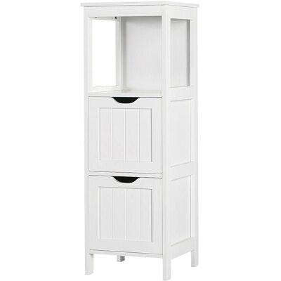 YAHEETECH Mobiletto bagno bianco - 30x30x89cm Mobiletto bagno YAHEETECH Mobiletto bagno bianco - 30x30x89cm Mobiletto bagno