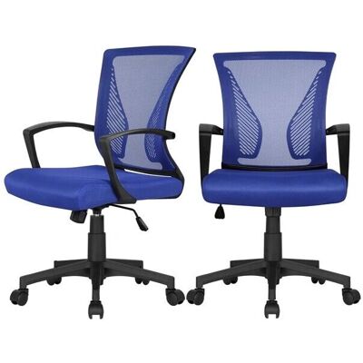 Sedia da Ufficio YAHEETECH - Sedia ergonomica in rete blu regolabile - Arredamento ufficio Sedia da Ufficio YAHEETECH - Sedia ergonomica in rete blu regolabile - Arredamento ufficio