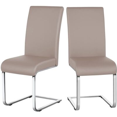 Yaheetech Sedie da Pranzo Moderne Marrone Chiaro - Set da 2 Yaheetech Sedie da Pranzo Moderne Marrone Chiaro - Set da 2