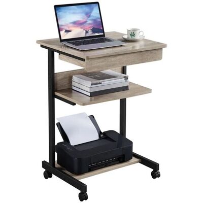 Scrivania Yaheetech - 79,5x56x51cm - Grigio - Ufficio, Computer, Gaming Scrivania Yaheetech - 79,5x56x51cm - Grigio - Ufficio, Computer, Gaming