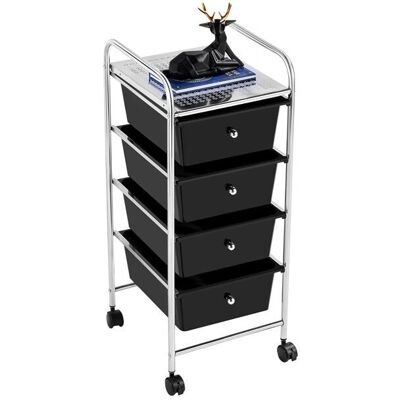 YAHEETECH Torre di stoccaggio con 4 cassetti - Ufficio/Cucina/Soggiorno YAHEETECH Torre di stoccaggio con 4 cassetti - Ufficio/Cucina/Soggiorno
