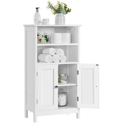 Armadio da bagno YAHEETECH con mensole regolabili - Bianco Armadio da bagno YAHEETECH con mensole regolabili - Bianco