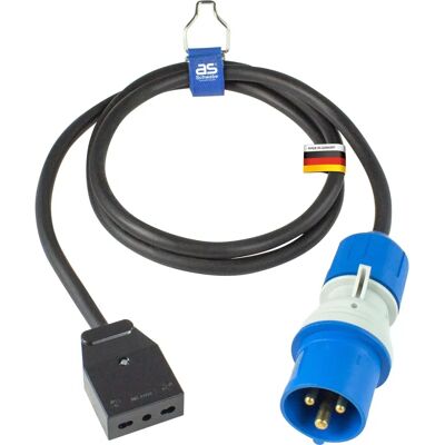 Schwabe Stromadapter - CEE Adapterleitung Italienischer Standard - 16A Schwarz Schwabe Stromadapter - CEE Adapterleitung Italienischer Standard - 16A Schwarz