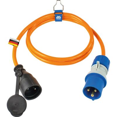 AS Schwabe 862435 Power Adapter Cable - 16A, Orange, 1.5m AS Schwabe 862435 Power Adapter Cable - 16A, Orange, 1.5m