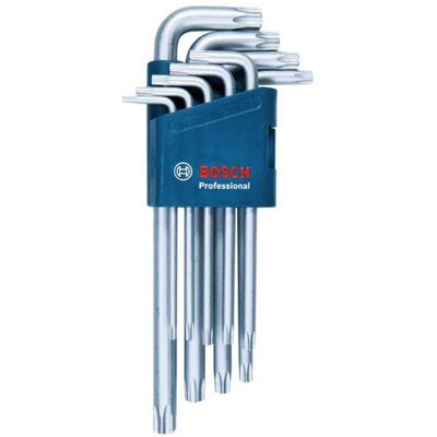 Bosch Professional 1600A01TH4 Set di 9 chiavi Torx - Set di attrezzi Bosch Professional 1600A01TH4 Set di 9 chiavi Torx - Set di attrezzi