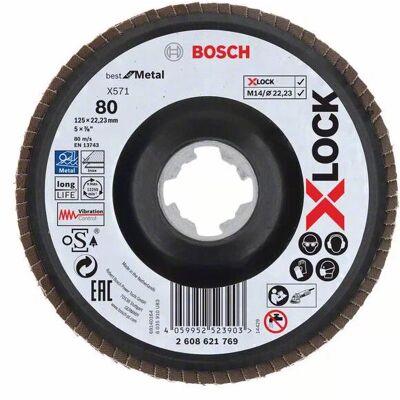 Bosch X571 Metall-Schleifscheibe - 125mm - G 40 Bosch X571 Metall-Schleifscheibe - 125mm - G 40