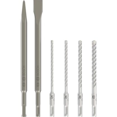 Bosch Professional 6-Delige Sds Plus-5 Boren en Beitels - boor en beitelset Bosch Professional 6-Delige Sds Plus-5 Boren en Beitels - boor en beitelset