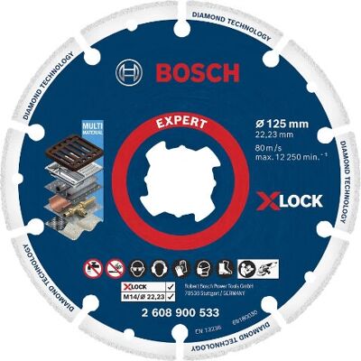 Bosch Modell 125 mm, 22.23 mm, X-LOCK skivor för kapning - Tillbehör till vinkelslipare Bosch Modell 125 mm, 22.23 mm, X-LOCK skivor för kapning - Tillbehör till vinkelslipare