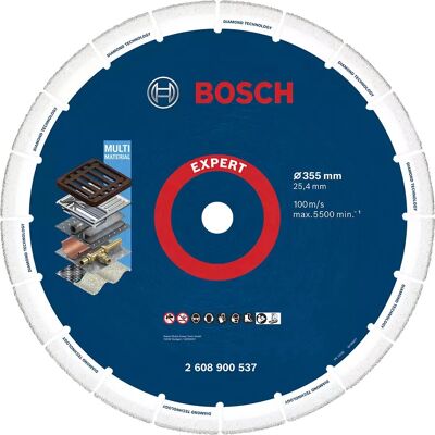 Bosch Modello 355x25.4 mm Ruota in metallo diamante - Accessorio per smerigliatrice angolare Bosch Modello 355x25.4 mm Ruota in metallo diamante - Accessorio per smerigliatrice angolare