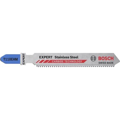Bosch Brand T118 EHM Jigsaw Blade - Stainless Steel - 3 pcs Bosch Brand T118 EHM Jigsaw Blade - Stainless Steel - 3 pcs