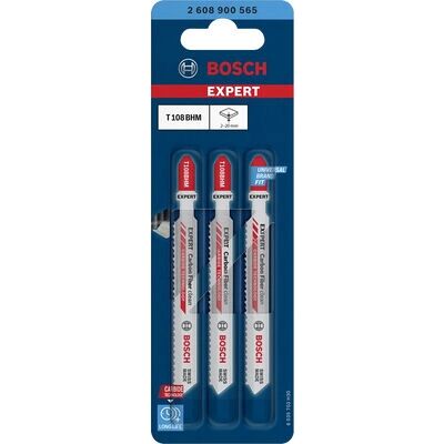 Bosch T 108 BHM Carbide Jigsaw Blade - 3 pcs Bosch T 108 BHM Carbide Jigsaw Blade - 3 pcs