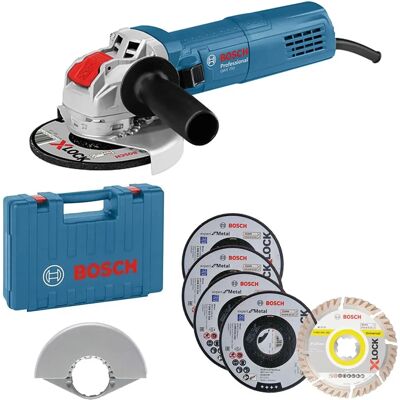 Bosch GWX 750-125 Haakse Slijper met 125mm Schijf en 5-delige Snij- en Slipschijf Set Bosch GWX 750-125 Haakse Slijper met 125mm Schijf en 5-delige Snij- en Slipschijf Set