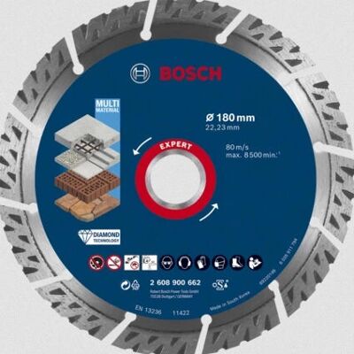 Bosch Winkelschleifer Scheibe - 180mm MultiMaterial Diamantscheibe Bosch Winkelschleifer Scheibe - 180mm MultiMaterial Diamantscheibe
