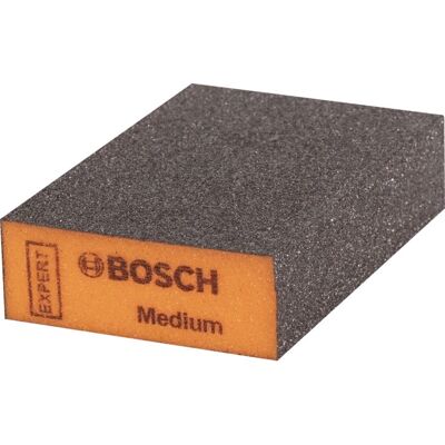 Bloc de ponçage Bosch - 69x97mm, Grain Moyen, Orange Bloc de ponçage Bosch - 69x97mm, Grain Moyen, Orange